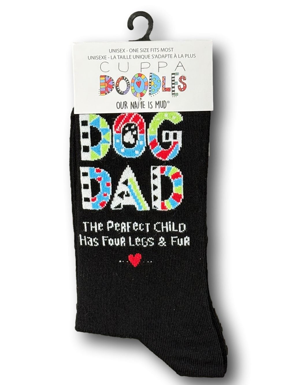 3/$18 Dog Dad Funny Novelty Crew Socks - NWT